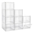 thumbnail image 1 of Contenedores de almacenamiento LXLXXL de plástico de 20 litros con puerta magnética, 9 unidades, transparentes, 1 of 6