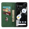 thumbnail image 3 of ELEHOLD for Google Pixel 6a Flip Wallet Case, Slim Shockproof Premium Vintage PU Leather Magnetic Closure Built-in Card Holders Kickstand Function Wallet Purse Case,green, 3 of 8