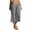 Gray -AM14, variant on Dwellite Cotton Linen Capri for Womens Wide Leg Drawstring Elastic Waist Cropped Pant Breathable Lightweight Loose Capris for Beach Gray 2XL