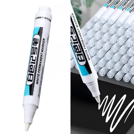 CCOCC Permanent Marker Pen,2.5mm Point,White