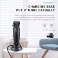 thumbnail image 3 of Kemei Kemei KM-2296 Professional Hair Clipper | Carbon Steel Blades & Wireless Charging Dock | 2500mAh Lithium Battery With 120min Runtime | Ultra-Quiet Trimmer For Men/Home Barber Use, 3 of 5