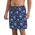 thumbnail image 2 of Logiee blue daisy Skull flower Print Mens Swim Trunks Quick Dry Board Shorts,Breathable Hawaii Beach Shorts Swimwear Bathing Suits-XX-Large, 2 of 6