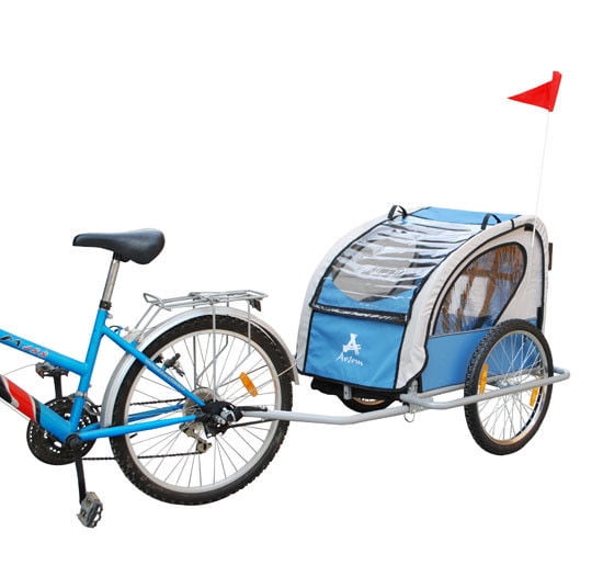 aosom double bike trailer