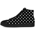 thumbnail image 3 of Aidianart Womens Polka Dot High Top Shoes High Top Canvas Sneakers Size 8, 3 of 5