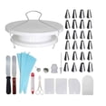 thumbnail image 1 of Kit multifunción para decoración de tartas, 106 piezas, plato giratorio para tartas, tubo para repostería, herramienta para fondant, suministros para repostería de cocina, color verde claro, 1 of 5
