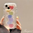 thumbnail image 4 of infinix Hot 20 20i 20Play 12 11 10 9Play Nota 12 Caliente 30 30i 30Play Inteligente 7 5 2020 6 6Plus 8 10Lite Lindo Arco Iris Ondulado Borde Curvo Claro Funda De Teléfono Suave Con Cadena, 4 of 4