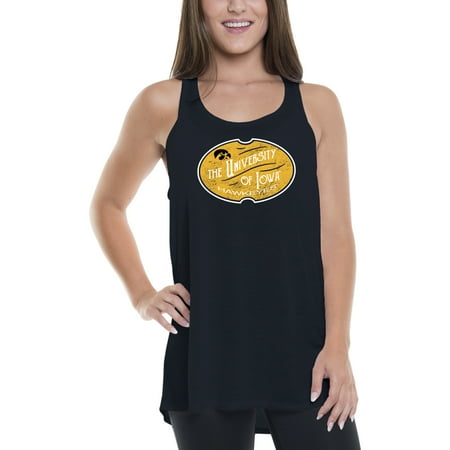 - Women's Black Iowa Hawkeyes Vintage Oval Tank Top