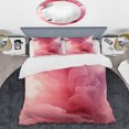 thumbnail image 2 of Designart "Radiant Pink Polar Smoke III" Abstract Bedding Covert Set - Abstract Pink Modern Bed Set With 2 Shams, 2 of 6