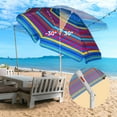thumbnail image 4 of Abba Patio 7' Patio Beach Umbrella Sun Shade Tilt w/ Carry Bag, UV Protection, Multicolor Stripe, 4 of 9