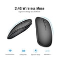 thumbnail image 2 of Wireless 2.4G Mouse Ultra-thin Silent Mouse Portable Stylish Mouse Rechargeable Mouse 10m/33ft Wireless Transmission (Silver), 2 of 8