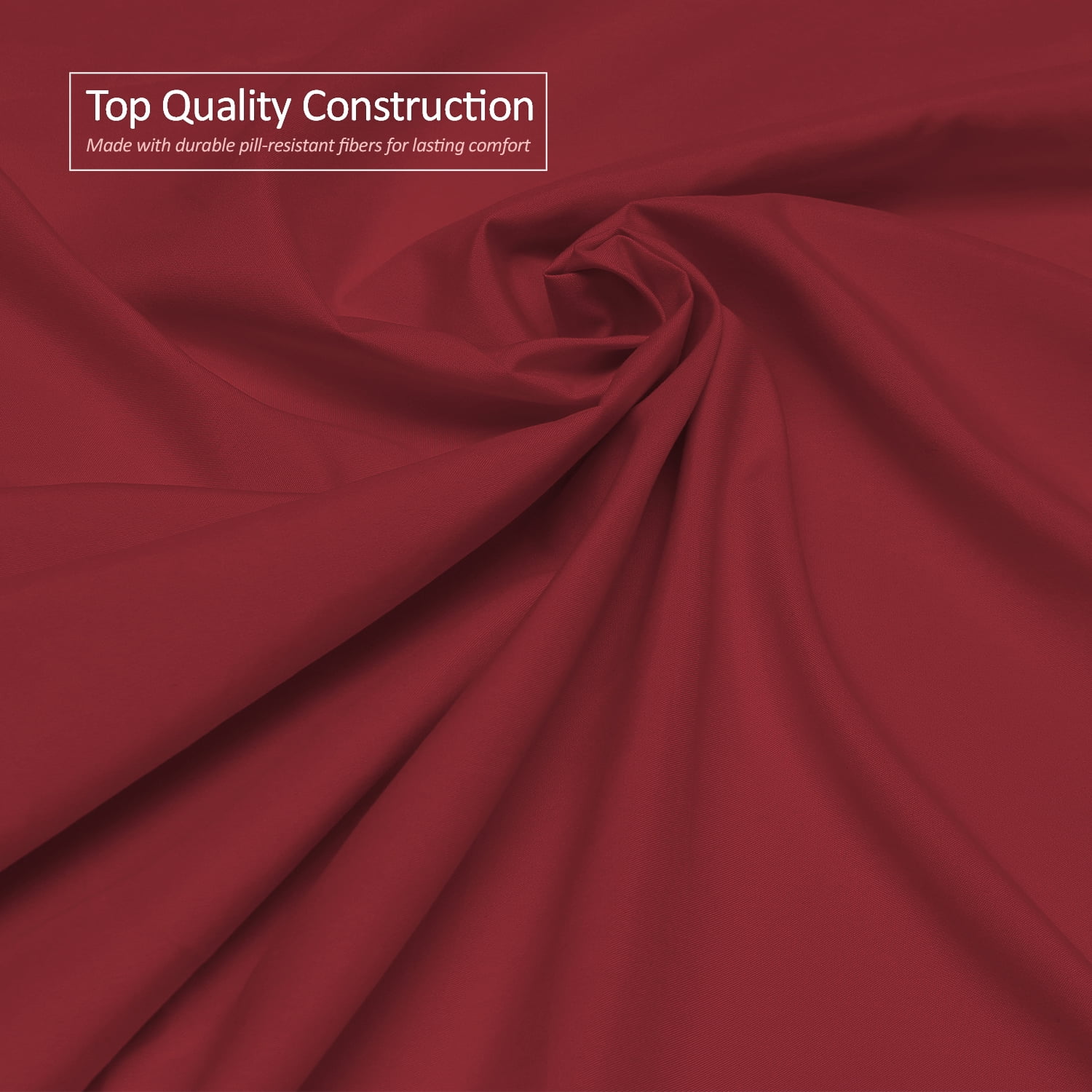 Clara Clark 18? ? 21? Inch Deep Pocket Fitted Sheet&nbsp;for High Mattress ?&nbsp;100% Soft Double Brushed Microfiber ? Hypoallergenic, Full -&nbsp;Burgundy Red