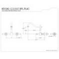 thumbnail image 2 of Kingston Brass KS1241PL Heritage Wall Mount Bridge Kitchen Faucet, Polished Chrome, 2 of 2