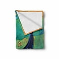 thumbnail image 2 of Dinosaur Soft Flannel Fleece Throw Blanket, Wild Sea Creature Plesiosaurus in Its Underwater Habitat, Cozy Plush for Indoor and Outdoor Use, 60" x 80", Jade Green Navy Blue, by Ambesonne, 2 of 6