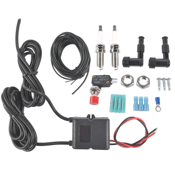 GELUOXI Flamethrower Kit Dual Exhaust for EFI Car Vehicles or Motorcycles w/ Open Pipes