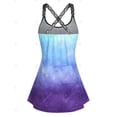 thumbnail image 2 of Tank Top Degradado con Tiras Cruzadas en Talla Extra Rosegal Camisetas sin mangas de talla grande, 2 of 5