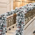 thumbnail image 2 of 2.7m Artificial Christmas Garland Decorations for Home Stairs Fireplace Front Porch Door Display Indoor Outdoor Christmas Decor Christmas Wreath A1, 2 of 3