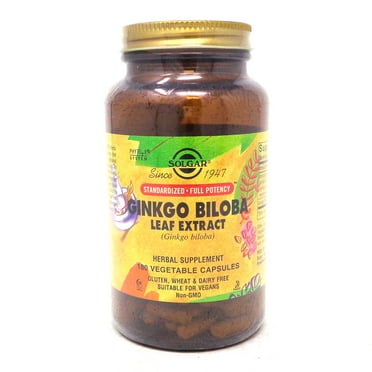 Solgar Ginkgo Biloba Leaf Extract, 180 Vegetable Capsules