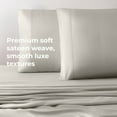 thumbnail image 3 of Cariloha Resort Bamboo Viscose 4-Piece Bed Sheet Set - Cooling, Odor-Resistant, Sustainable, Hypoallergenic, Soft and Durable - Flat and Fitted Sheets and Two Pillowcases - Queen - Harbor Gray, 3 of 7