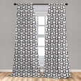 thumbnail image 5 of Ambesonne Lion Curtains, Funny Wild Cat Faces Pattern, Pair of 28"x95", Dark Blue Grey Pale Pink, 5 of 5