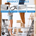 thumbnail image 5 of TEQIN Telescoping Plank, Aluminum Work Platform with Anti-Slip Surface, Extendable Scaffold Plank,Scaffolding Board with Non-Slip Platform Scaffolding Ladder Accessories for Painting Repair Cleaning, 5 of 5