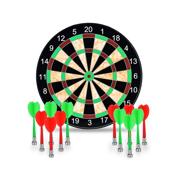 Dart Board Dart Board with 12 Darts Home and Office Dart Games