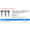 thumbnail image 2 of Ignition Coil Kit - Compatible with 1995 - 2004 Toyota Tacoma 3.4L V6 1996 1997 1998 1999 2000 2001 2002 2003, 2 of 2