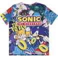 thumbnail image 2 of SEGA Boys Sonic The Hedgehog Shirt, Graphic Hedgehog Trio Sonic T-shirt White - 4/5, 2 of 7