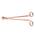 thumbnail image 4 of Rose Gold Stainless Steel Candle Wick Trimmer - Half-Round Patterned Wick Cutter, Rust-Resistant Plated Essential Candle Accessory, Safe & Easy-to-Use Daily Candle Tool for Clean, Even Candle Burning, 4 of 7