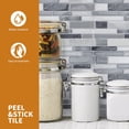 thumbnail image 4 of 10-Sheet Peel and Stick Tiles, Marble Look Kitchen Backsplash Tiles, 12"x12" (Blue Stone), 4 of 6