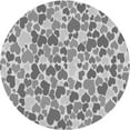 thumbnail image 1 of Ahgly Company Machine Washable Indoor Round Transitional Platinum Silver Gray Area Rugs, 7' Round, 1 of 7