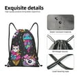 thumbnail image 3 of Yiaed Cat Icecream Print Drawstring Bags Drawstring Backpack Bulk String Back Pack Gym Sport Bag-Medium, 3 of 5