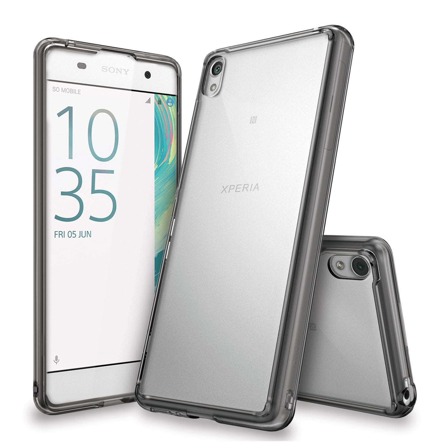 verzoek Verwoesting Afleiding Ringke Fusion Case Compatible with Sony Xperia XA, Transparent PC Back TPU  Bumper Drop Protection Phone Cover - Smoke Black - Walmart.com