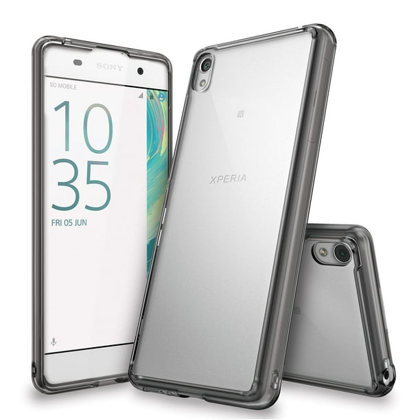 Eigenlijk voertuig Voorwoord Ringke Fusion Case Compatible with Sony Xperia XA, Transparent PC Back TPU  Bumper Drop Protection Phone Cover - Smoke Black - Walmart.com
