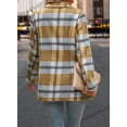thumbnail image 2 of Abrigo PRETTYGARDEN Mezcla de Lana a Cuadros Shacket Amarillo Talle Grande, 2 of 7