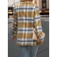 thumbnail image 2 of Abrigo PRETTYGARDEN Shacket a Cuadros con Botones Mezcla de Lana Amarillo Talla S, 2 of 7