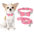 thumbnail image 4 of Bow tie dog collar, dazzling soft collar with rhinestone gemstone crystal, suitable for dogs with, 4 of 6