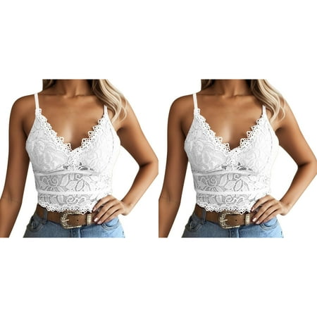 Wijhcboe 2 Pack Plus Sexy Lingerie Women plus Size with Zipper Size Lingerie Vest Bra Rhinestone Body Stockings for Women Wireless Camisole Underwear Crop V Neck Women Sexy Bodysuit Lingerie for Wom