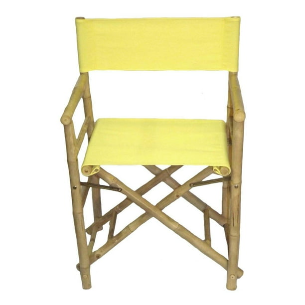 Bamboo54 Folding Bamboo Low Directors Chair with Canvas Cover Set of