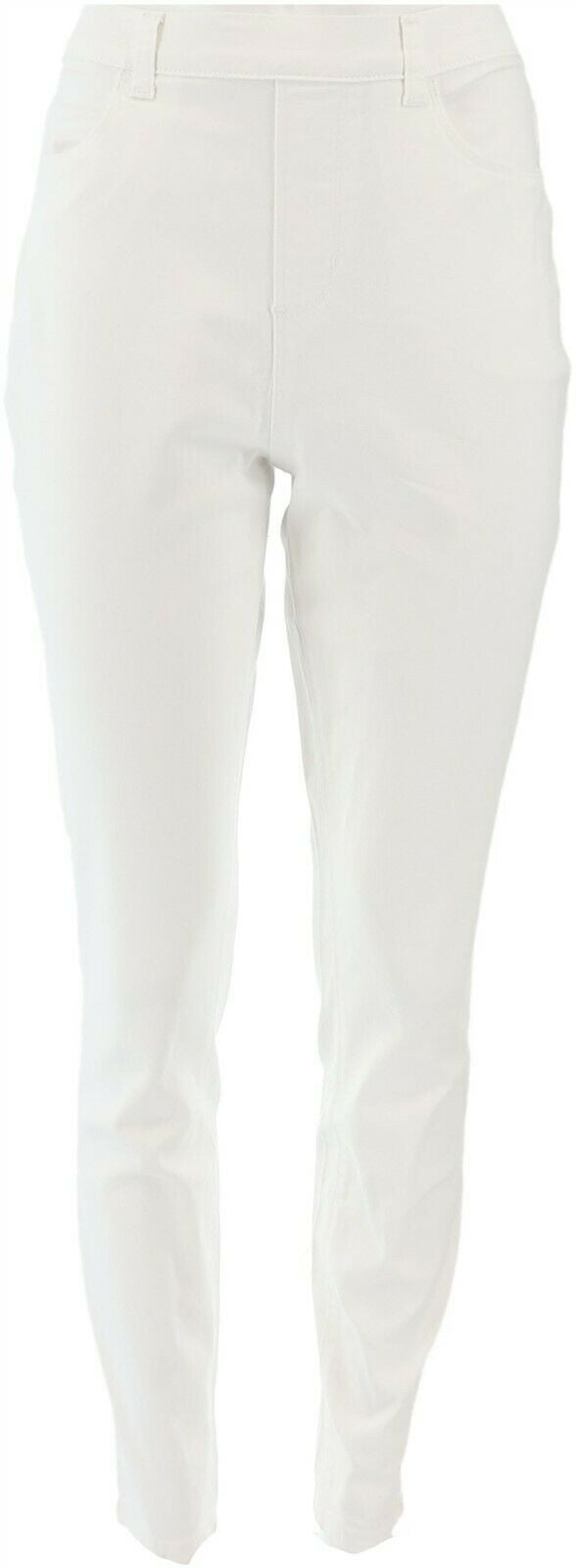 white stretch jeggings