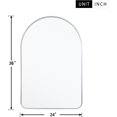 thumbnail image 5 of ZXNYH Over The Door Mirror Full Length Mirror Hanging Over Door or Leaning Against Wall or Mounted On Wall, Door Mirror Full Length Mirror Over The Door, 43"x18", White, No Stand, 5 of 5
