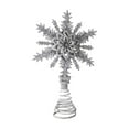 thumbnail image 5 of Christmas Tree Topper Christmas Decorations 8" Silver Metal Glitter Tree Topper Snowflake for Christmas Tree Decorations Home Holiday Xmas Party Indoor Office Decor, 5 of 6