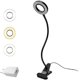 thumbnail image 1 of Lámpara de escritorio con clip 7W LED Escritorio Cama Lectura Clip Luz con adaptador Ajuste de brillo Cuidado de los ojos para la oficina y el hogar 360 ° Flexible Negro Zhivalor XZB-0151, 1 of 2