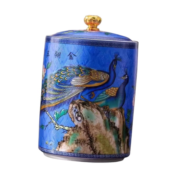 Contenedor de almacenamiento de té Macarena tarro sellado colores brillantes azul