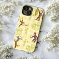 thumbnail image 5 of Curious Monkey Yellow Plaid Phone Case for iPhone 16 15 14 13 12 11 Pro Max Mini Plus – Cute Cartoon Design, Dual Layer Touch Case, Shockproof Cover, 5 of 6