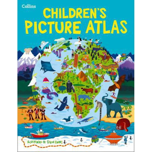 Pre-Owned Collins Children's Picture Atlas (Hardcover) by Collins Maps