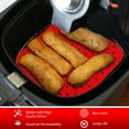thumbnail image 4 of Silicone Air Fryer Liners Food-Grade Silicone Mat Easy to Clean & Food-Grade 7.5 inch Red, 4 of 6