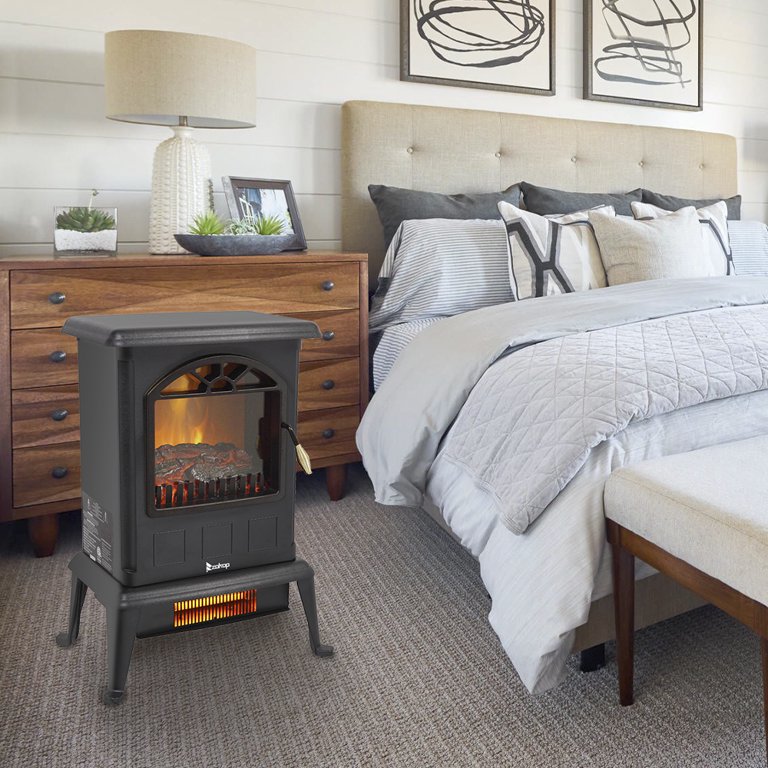 3D Electric Fireplace Heater Freestanding, 1000/1,500W Infrared Heater Room  Heater with Realistic Flame Effect, 4 Stable Legs, Portable Space Heaters  for Indoor Use, ETL Certified, Q7740 - Walmart.com
