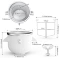 thumbnail image 2 of Ice Cream Attachment for KitchenAid Mixer, Ice Cream Bowl Compatible with 4.5Qt and 6QT Or Larger Stand Mixers KitchenAid Attachment, Frozen Yogurt & Sorbet Gelato Maker Attachment, 2 Qt White, 2 of 7