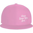 thumbnail image 2 of Jesus Loves You Bro Flat Brim Hat Classic Fashion Trucker Adjustable Brim Baseball Cap for Men Women Black, 2 of 8