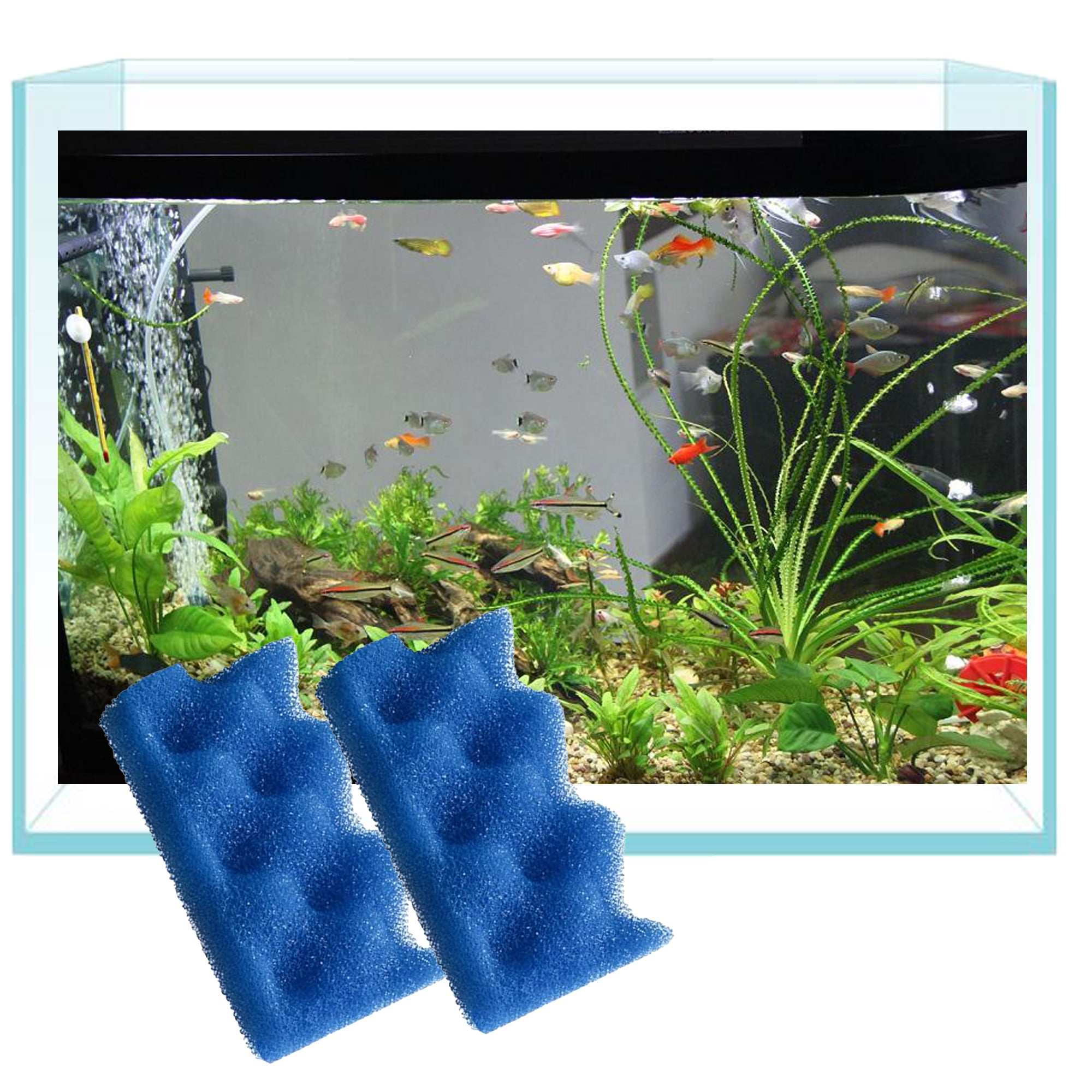 TropicAqua Blue Foam Filter Pads Replacement Suitable for Fluval 106, 107 Canister Filter Aquarium Bio Sponge(Pack of 12)